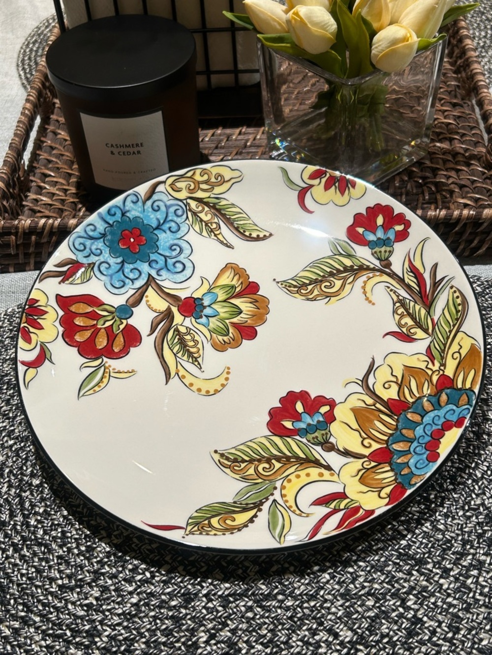 Tabletops Unlimited Caprice Dinner Plate Floral España Lifestyle Handcrafted